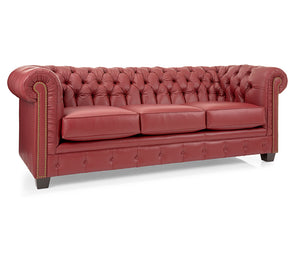 Gotham Sofa - Red Leather
