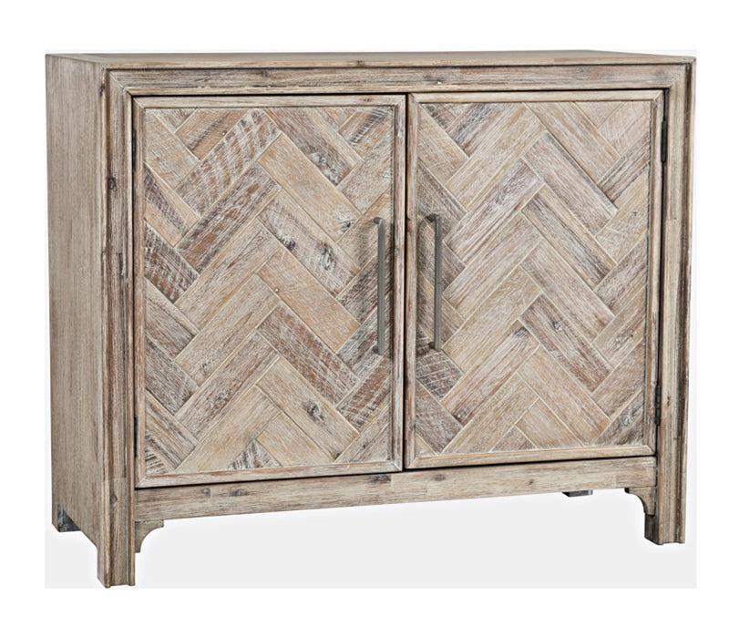 Gramercy Chevron - 40" Accent Cabinet - Washed Grey