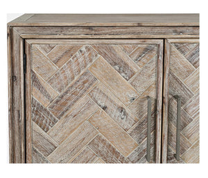 Gramercy Chevron - 40" Accent Cabinet - Washed Grey