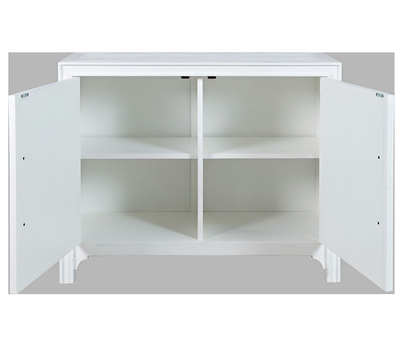 Gramercy Chevron  - 40" Accent Cabinet - White