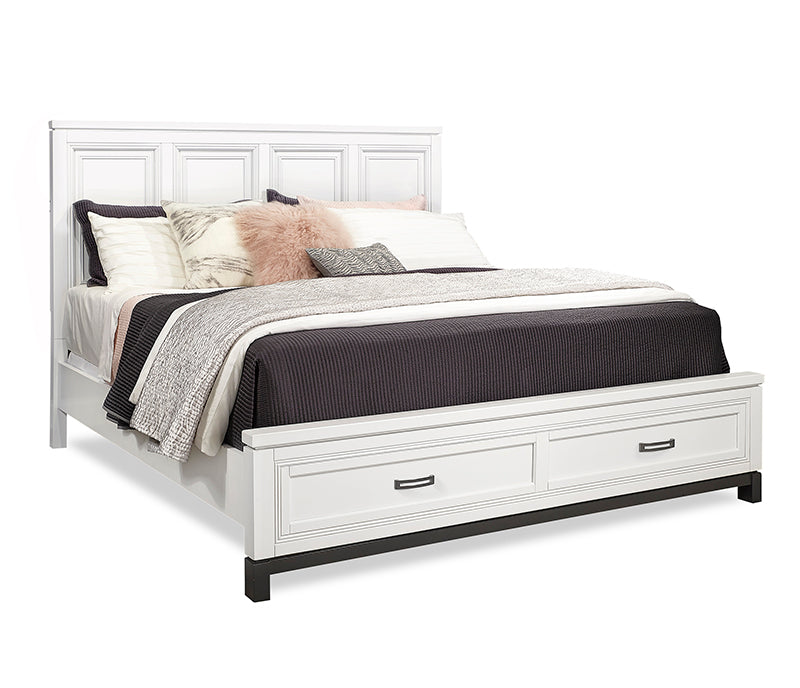 Hyde Park Panel Storage Bed - White