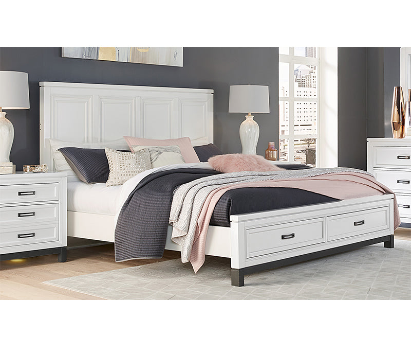 Hyde Park Panel Storage Bed - White