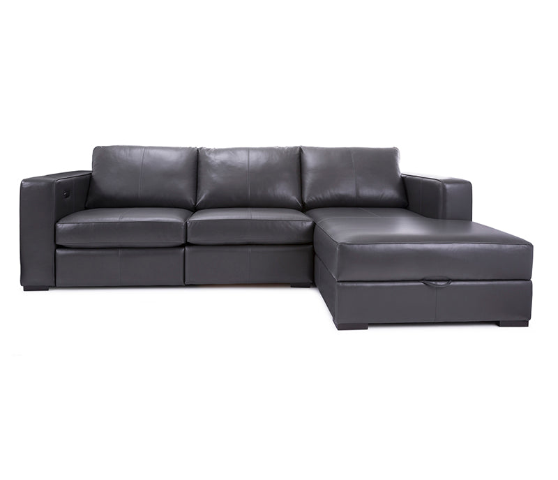 James 2 Piece Sectional - Power Reclining - Leather - Custom