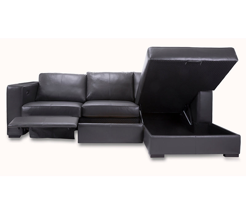 James 2 Piece Sectional - Power Reclining - Leather - Custom