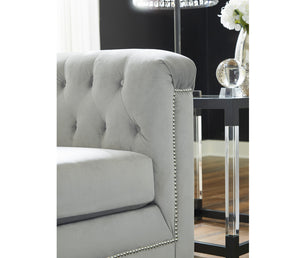 Josanna Chair - Silver Grey Velvet Fabric