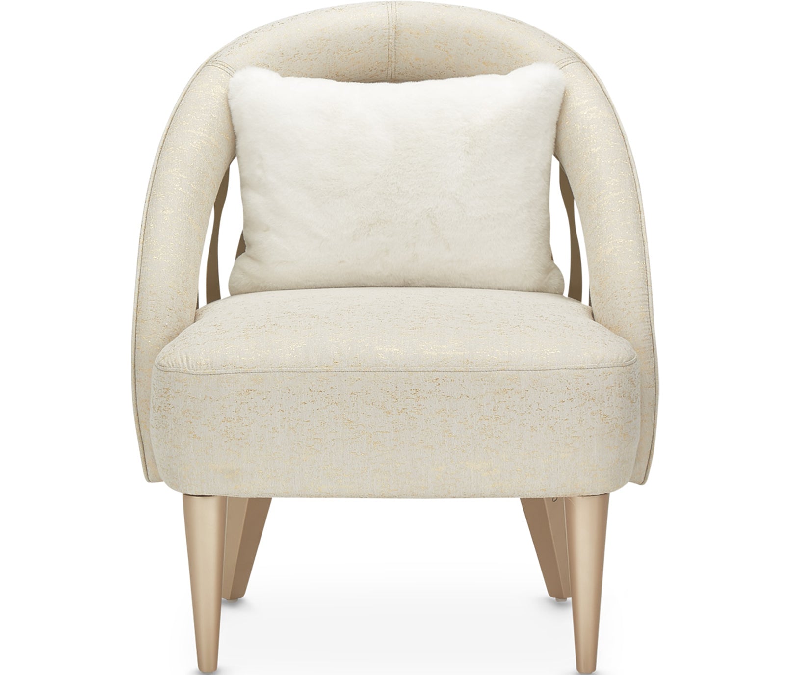 La Rachelle Flame Chair - Champagne Fabric