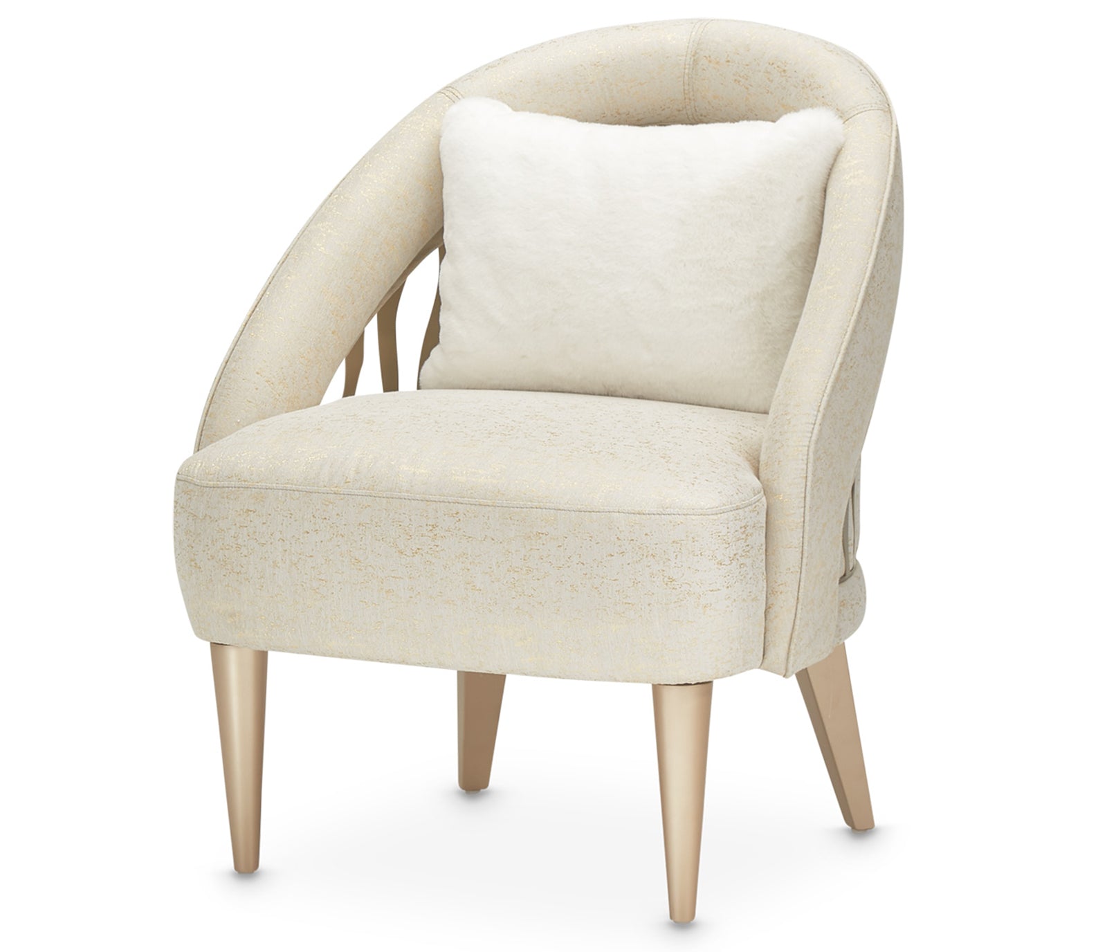 La Rachelle Flame Chair - Champagne Fabric