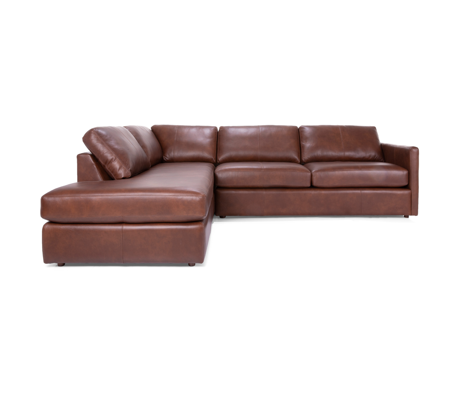 Malibu 2 Piece Sectional w/ Corner Chaise - Leather - Custom