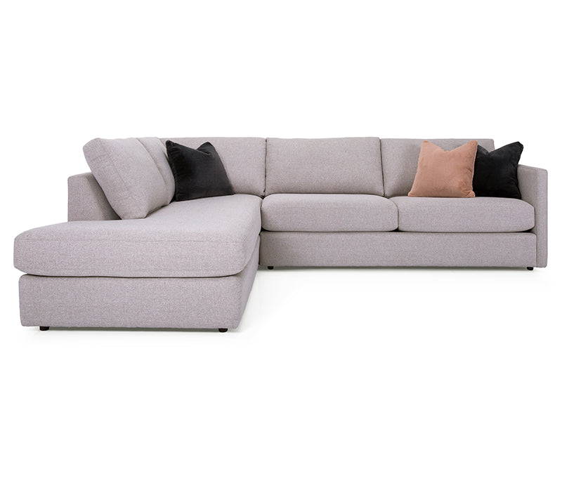 Malibu 2 Piece Sectional w/ Corner Chaise - Fabric - Custom