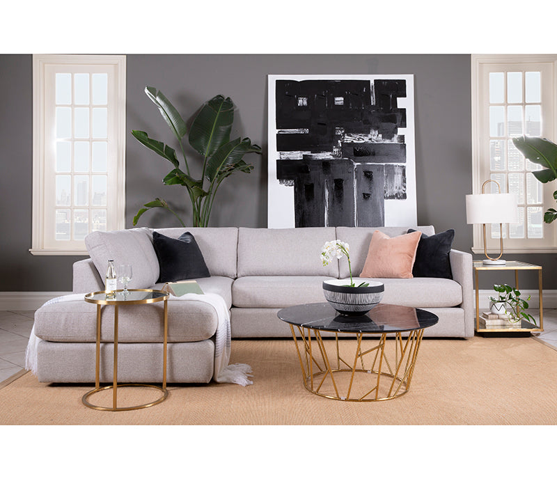 Malibu 2 Piece Sectional w/ Corner Chaise - Fabric - Custom