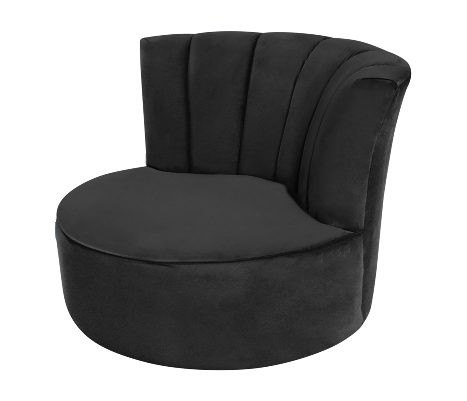 Marlo Accent Swivel Chair - Black Velvet - Custom