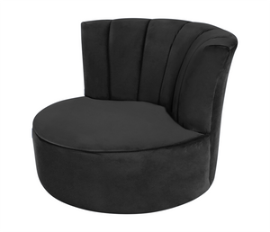 Marlo Accent Swivel Chair - Black Velvet