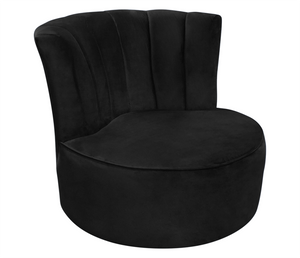 Marlo Accent Swivel Chair - Black Velvet