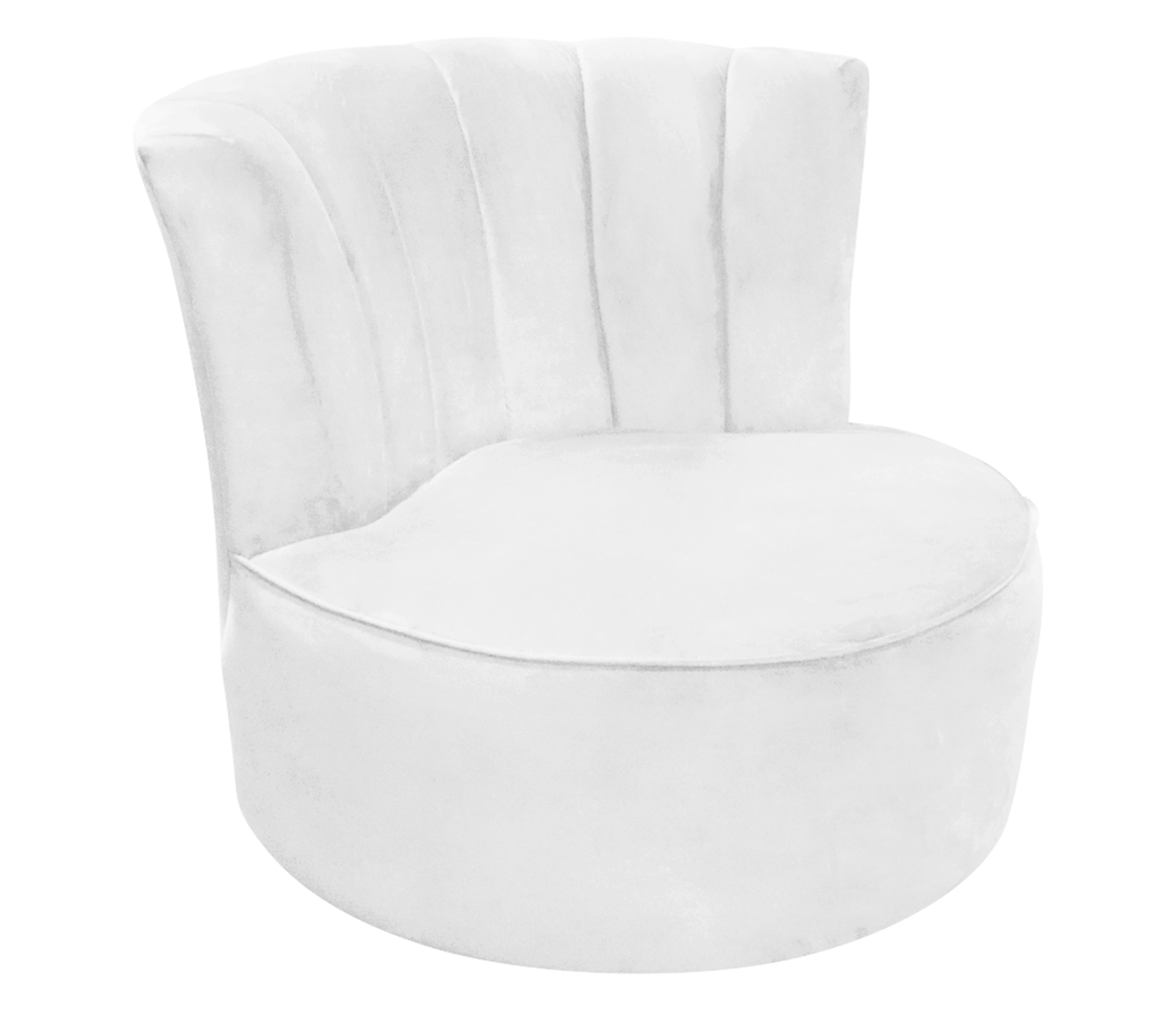 Marlo Accent Swivel Chair - White Velvet - Custom