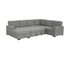 Myra 4 Piece Sectional w/ Pull-Out Sleeper - Dark Grey Fabric