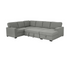 Myra 4 Piece Sectional w/ Pull-Out Sleeper - Dark Grey Fabric