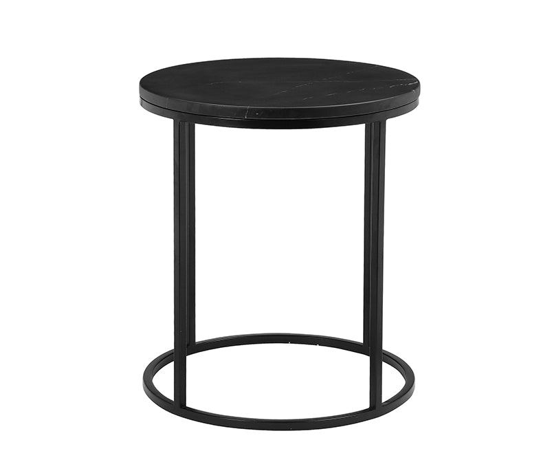 Onix End Table - Round - Black/Black