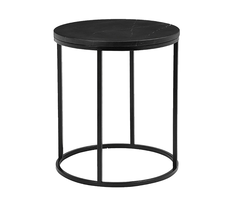 Onix End Table - Round - Black/Black