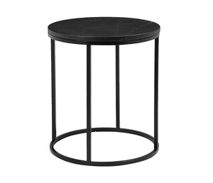 Onix End Table - Round - Black/Black