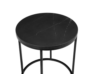 Onix End Table - Round - Black/Black