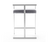 Oscar Counter Stool - Silver/Grey