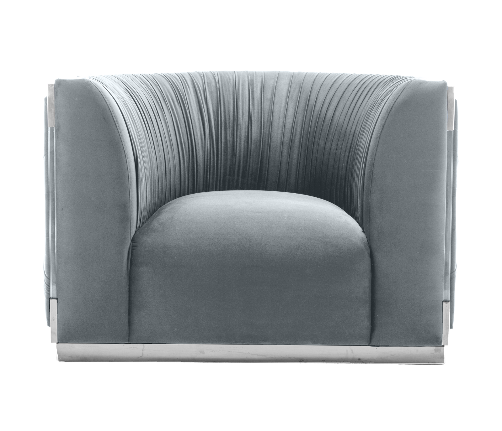 Palazzo Chair - Platinum Grey Velvet Fabric