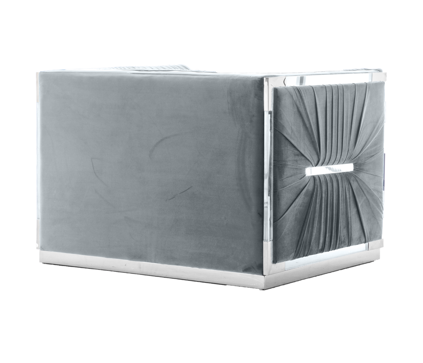 Palazzo Chair - Platinum Grey Velvet Fabric
