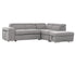 Kenna 3 Piece Sectional w/ Sleeper - Light Grey Fabric