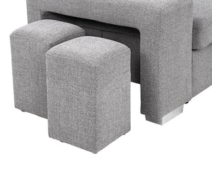 Kenna 3 Piece Sectional w/ Sleeper - Light Grey