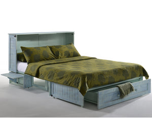 Poppy Murphy Cabinet Bed w/ Mattress - Sky