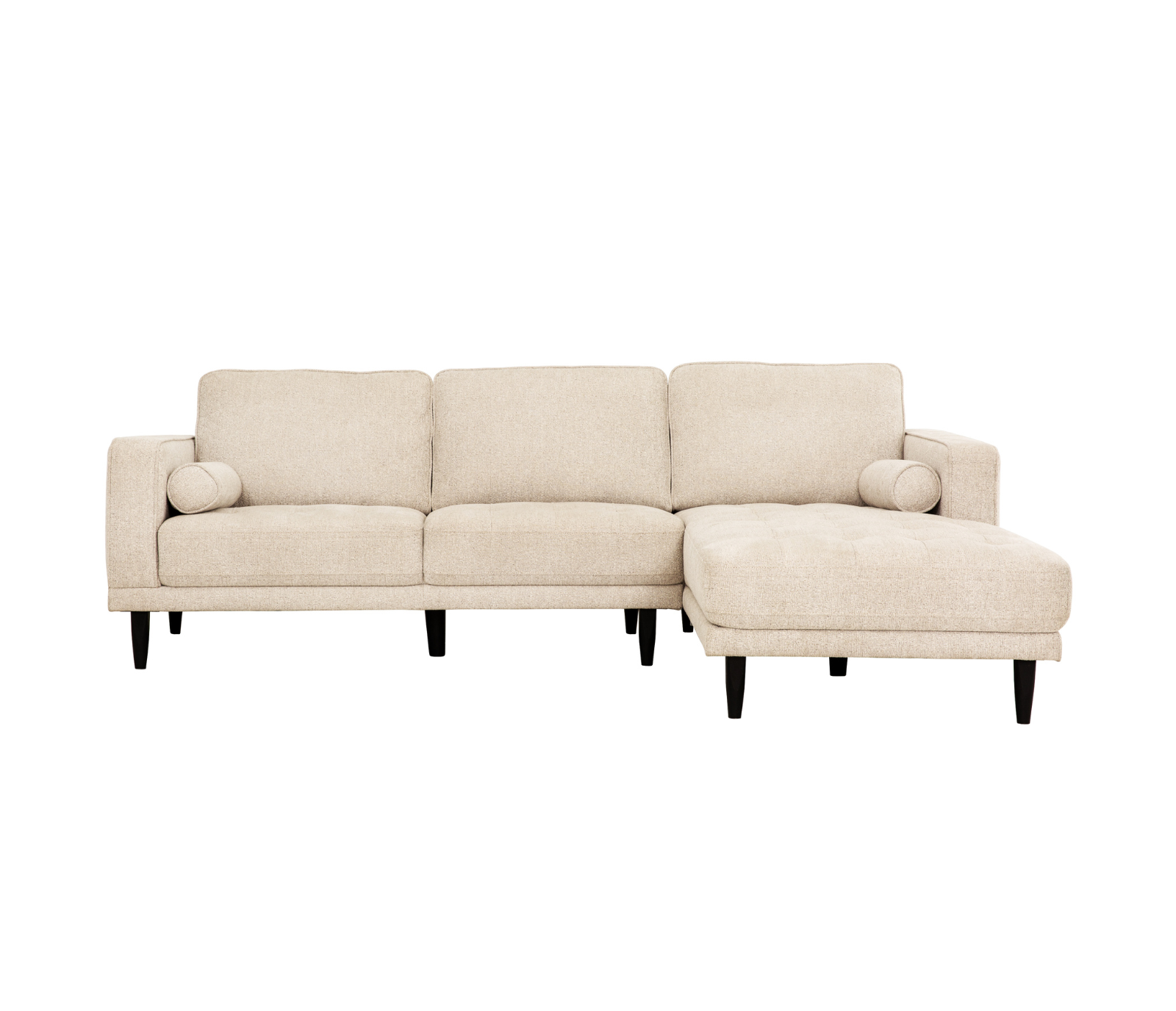 Reign 2 Piece Sectional - Oat Beige Fabric