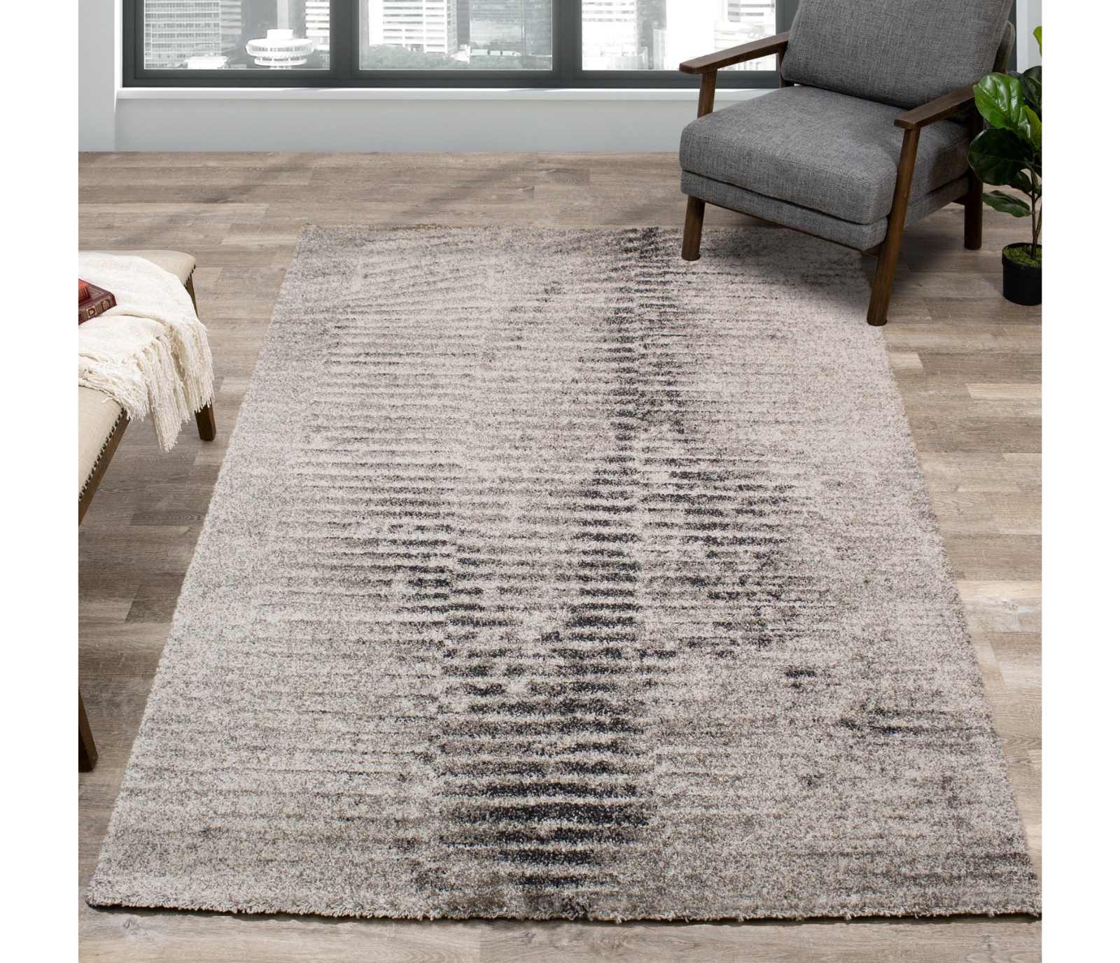 Sable - Area Rug - Grey/Brown/Pink
