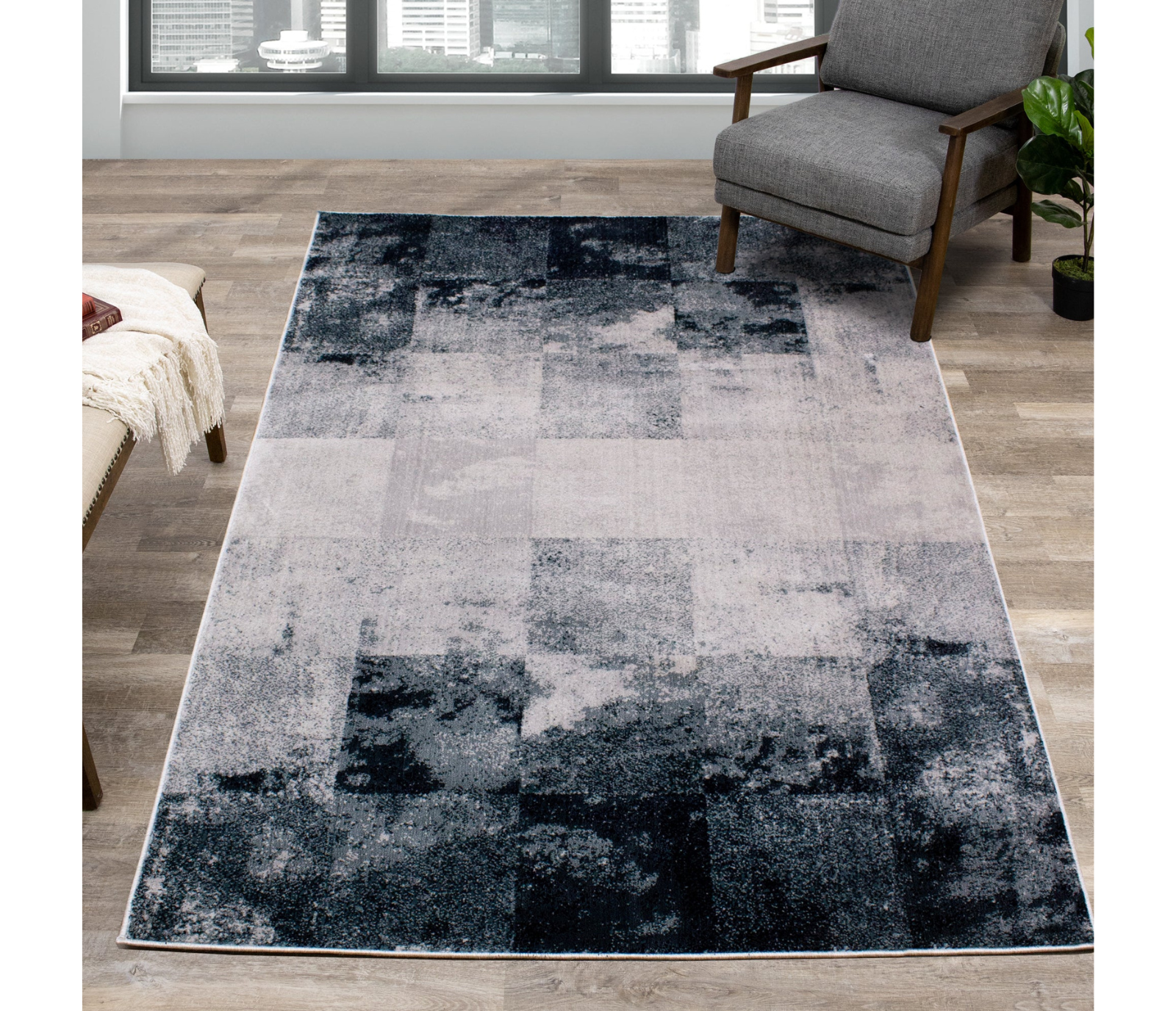 Sidra - Area Rug - Grey / Blue