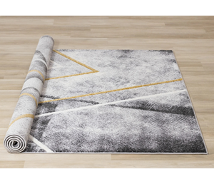 Soho - Area Rug - Grey / White / Gold