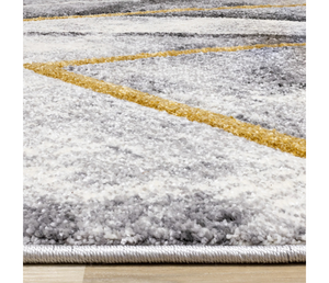 Soho - Area Rug - Grey / White / Gold