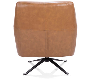 Stark Swivel Chair - Camel Leather