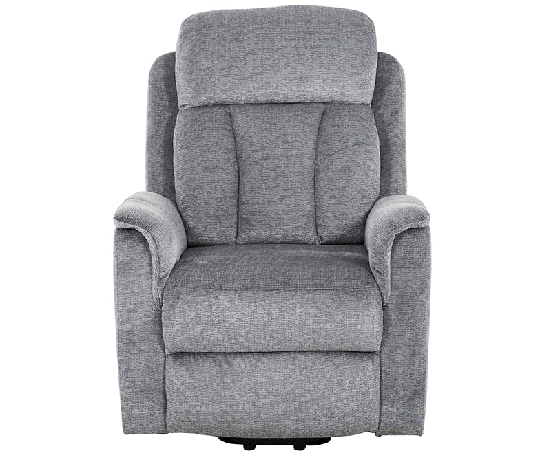 Stetson Power Lift Recliner - Chenille Grey Fabric