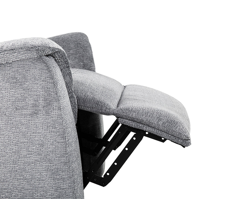 Stetson Power Lift Recliner - Chenille Grey Fabric