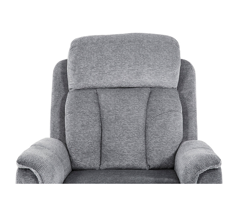 Stetson Power Lift Recliner - Chenille Grey Fabric