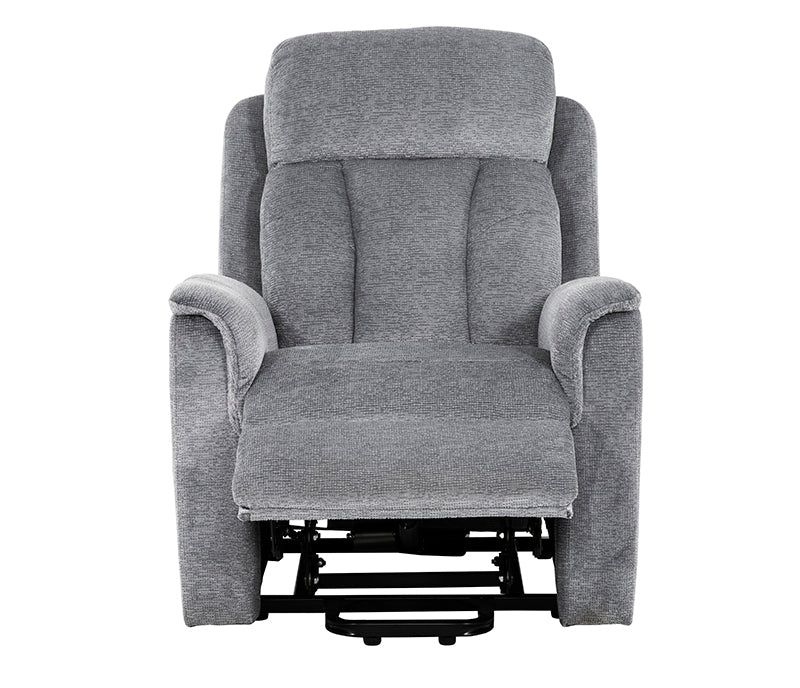 Stetson Power Lift Recliner - Chenille Grey Fabric