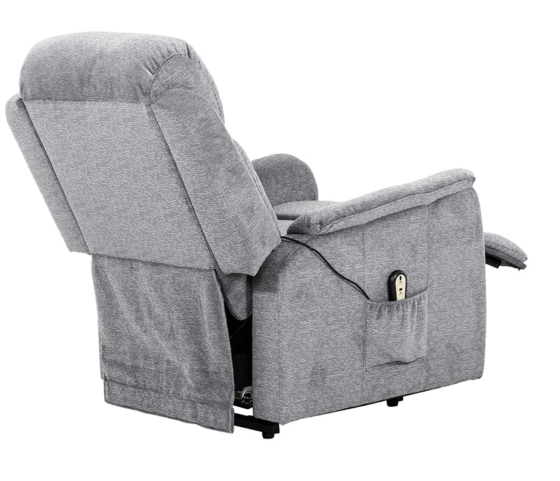 Stetson Power Lift Recliner - Chenille Grey Fabric