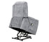 Stetson Power Lift Recliner - Chenille Grey Fabric