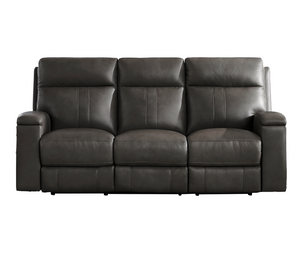 Denali Sofa - Power Reclining w/ Power Headrests - Quartz Leather