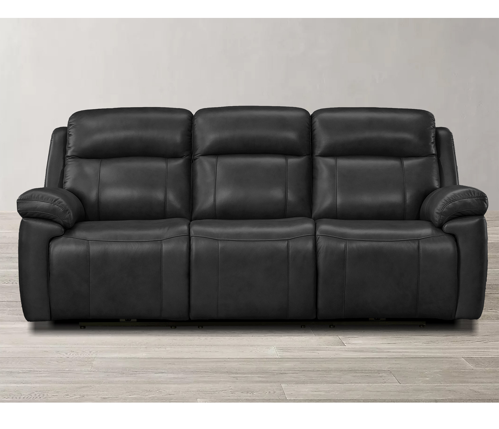 Marvel Sofa - Triple Power - Black Leather