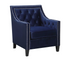 Tiffany Accent Chair - Navy Blue Velvet Fabric