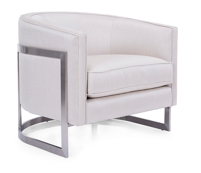 Tuxedo Accent Chair - Ivory Fabric