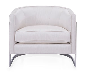 Tuxedo Accent Chair - Ivory Fabric