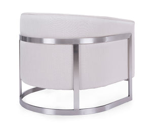 Tuxedo Accent Chair - Ivory Fabric