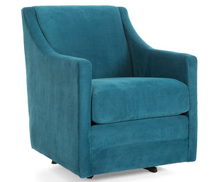 Valencia Accent Swivel Chair - Aqua Fabric