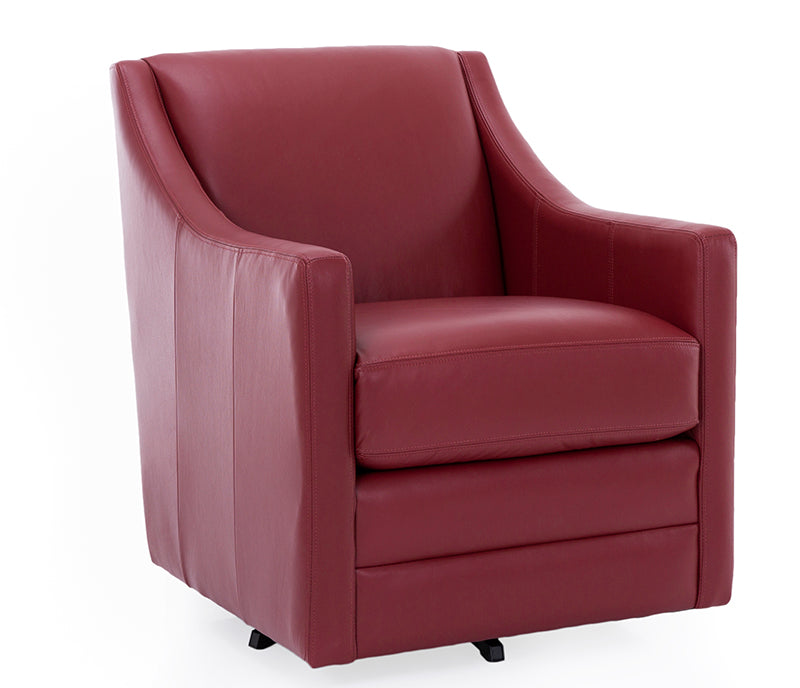 Valencia Accent Swivel Chair - Leather - Custom